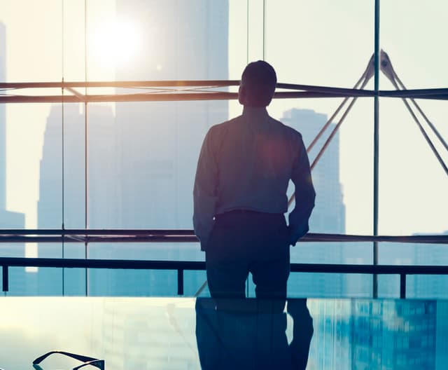 Businessman in office